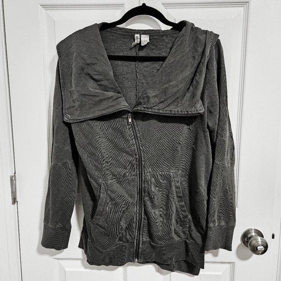 Distressed Zip-up Jacket - Picture 1 of 3